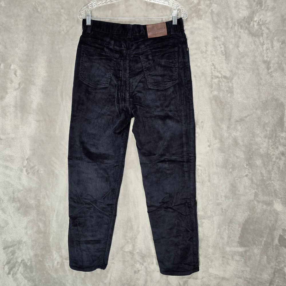 Ralph Lauren Corduroy Pants Women 10 Blk High Rise Straight Leg Classic Academia